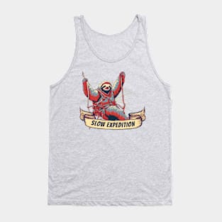 Slow Expedition Funny Sloth Climber Tank Top